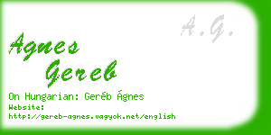 agnes gereb business card